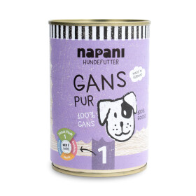 Dosenfutter für Hunde, Gans pur, 400g