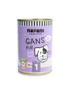 Organic wet dog food, pure goose, 400g