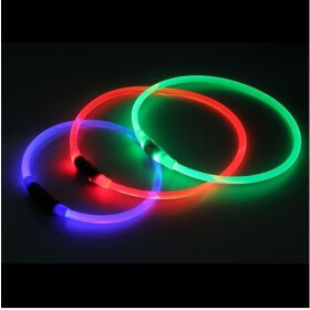 Leuchthalsband mit USB - blau