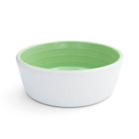 Keramikfutternapf creme/apfelgrün L