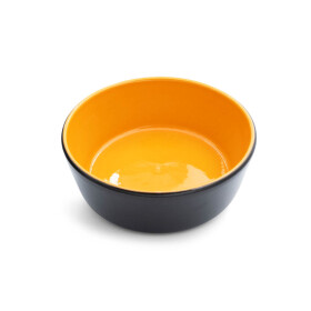 Keramikfutternapf schwarz/orange M