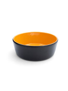 Keramikfutternapf schwarz/orange M