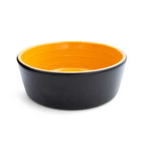 Keramikfutternapf schwarz/orange L