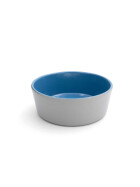 Keramikfutternapf grau/taubenblau S