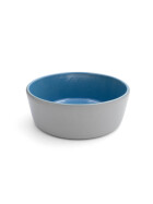 Ceramic food bowl, gray/dove blue, M
