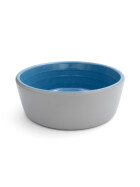 Ceramic food bowl, gray/dove blue, L