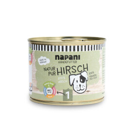 Nassfutter für Hunde, Hirsch pur 200g