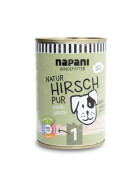 Nassfutter für Hunde, Hirsch pur 400g