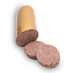 Nassfutter für Hunde, Hirsch pur im Kunstdarm 5 x 800g