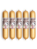 Nassfutter für Hunde, Wildschwein pur im Kunstdarm, 5 x 800g