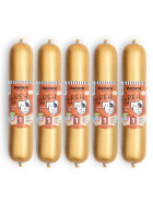 Nassfutter für Hunde, Reh pur im Kunstdarm, 5 x 800g