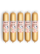 Nassfutter für Hunde, Huhn pur im Kunstdarm, 5 x 800g