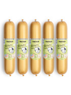 Nassfutter für Hunde, Rind pur im Kunstdarm, 5 x 800g