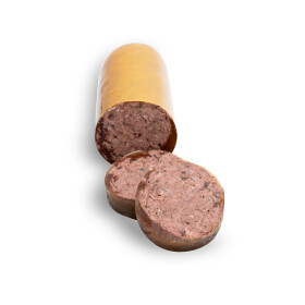1 x Wet Dog Food, red deer sausage, 800g