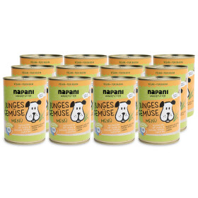 Menü für Hunde Junges Gemüse mit...