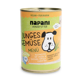 Menü für Hunde Junges Gemüse mit Buchweizen und Linsen 12 x 400g