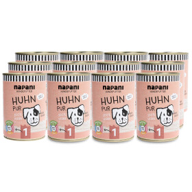 Nassfutter  für Hunde, Huhn pur 12 x 400g