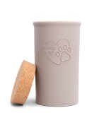 Keramikdose grau mit Korkdeckel 1,5 Liter