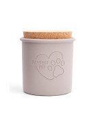 Keramikdose grau mit Korkdeckel 1 Liter