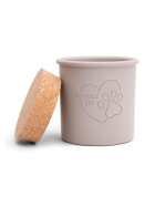 Keramikdose grau mit Korkdeckel 1 Liter