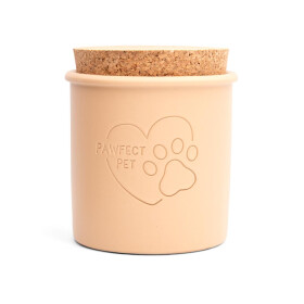 Keramikdose apricot mit Korkdeckel 1 Liter