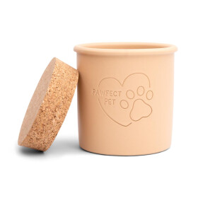 Keramikdose apricot mit Korkdeckel 1 Liter