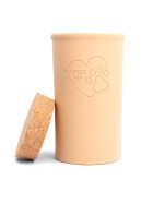 Keramikdose apricot mit Korkdeckel 1,5 Liter